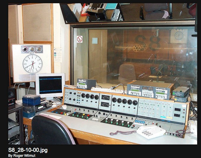 Photos of the BBC provided with permission from BBC engineer Roger Wilmut to the Museum of Magntic Sound Recording
